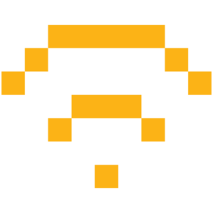 Image of a yellow WiFi icon for Fuse Fleet Data Analytics.