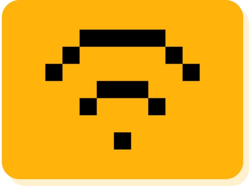 Image of a yellow icon with a black WiFi icon for Fuse Fleet Data Analytics.