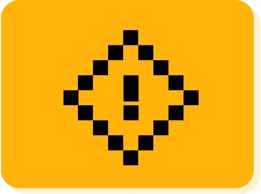 Image of a yellow icon with a black diamond with an exclamation inside for Fuse Fleet Risk Management.