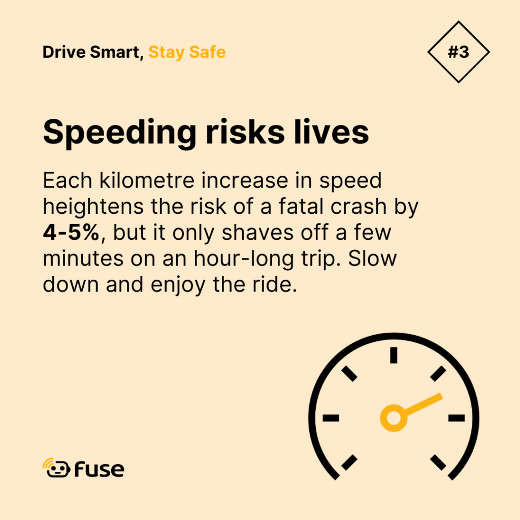 Fuse Fleet Safety Tip 3 - Speeding kills lives image.