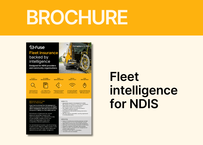 Title for Fuse Fleet Brochure - Fleet intelligence for NDIS - Resources